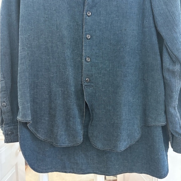 Imogene + Willie Inez navy blue button knit shirt top xs small - Picture 4 of 6